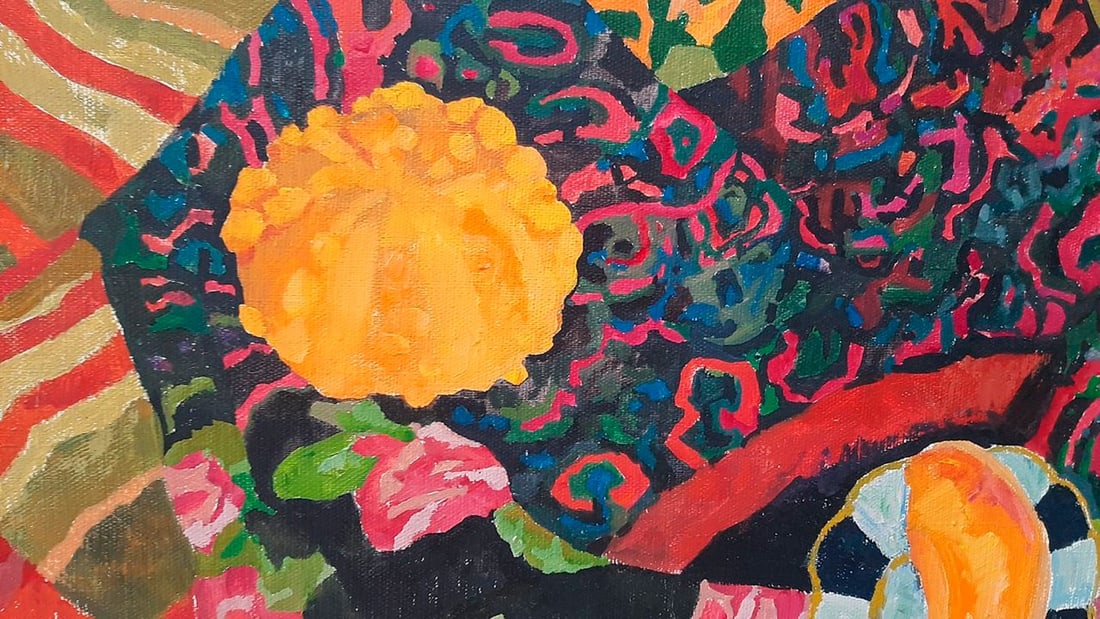 Abstract Oil painting Yellow pumpkin Tetyana Shulyak - 9