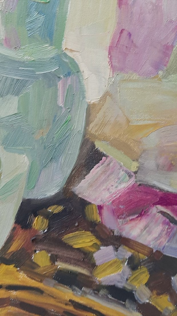 Abstract Oil painting Still life with gladioli Tetyana Shulyak - 5