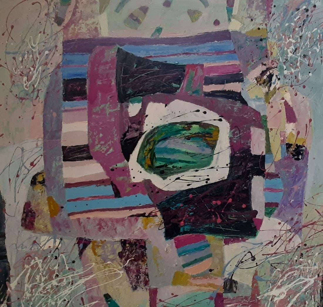 Abstract Oil painting Just a game Tetyana Shulyak: Title: Abstract Oil painting Just a game Tetyana Shulyak Description: 32Sl Painter: Tetyana Shulyak Size: 85x80cm/33,46x31,49 inches Components: oil, canvas Original painting from our collection ERA: