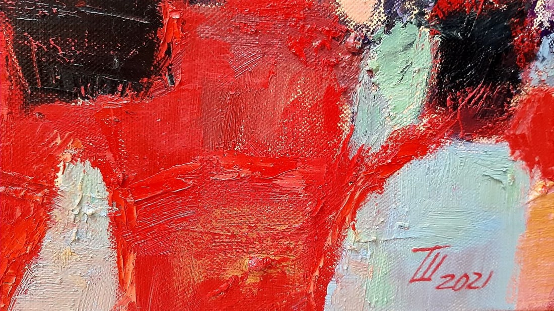 Abstract Oil painting Taste of summer Tetyana Shulyak - 4