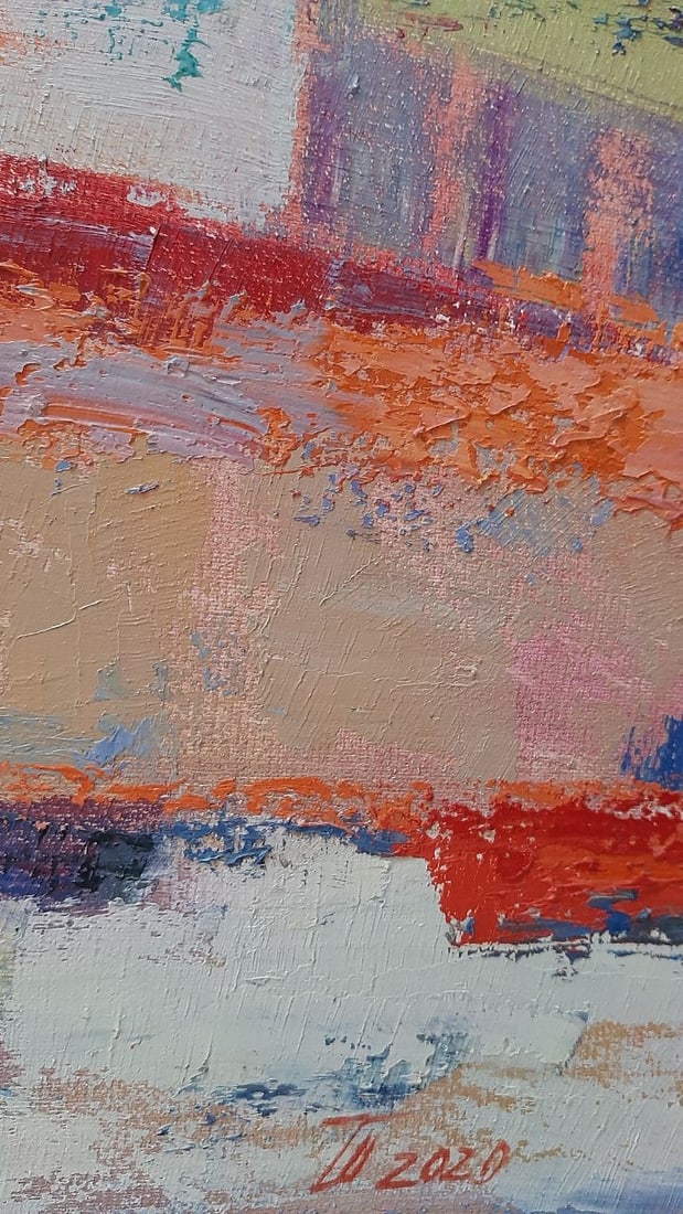 Abstract Oil painting Hot August Tetyana Shulyak - 2