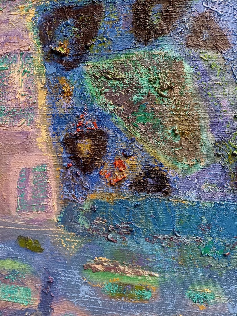 Abstract Oil painting Moonlit night Tetyana Shulyak - 2