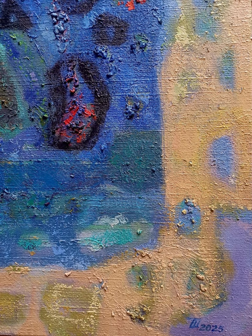 Abstract Oil painting Moonlit night Tetyana Shulyak - 3