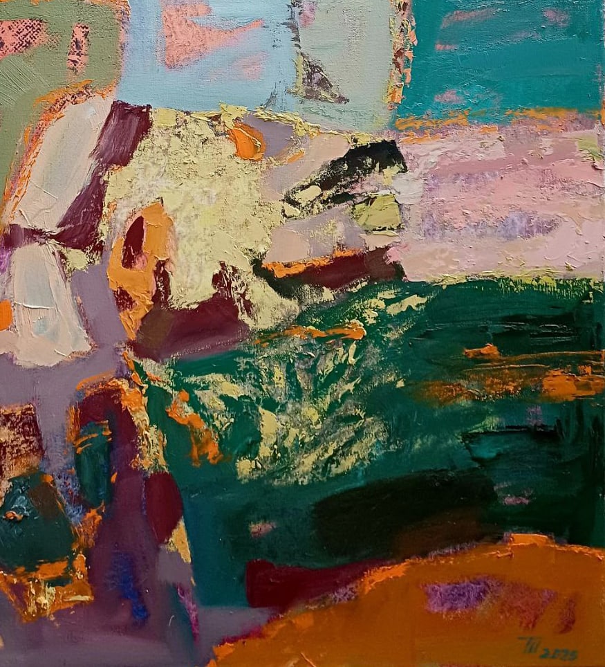 Abstract Oil painting Summer season with a dream of travel Tetyana Shulyak - 5