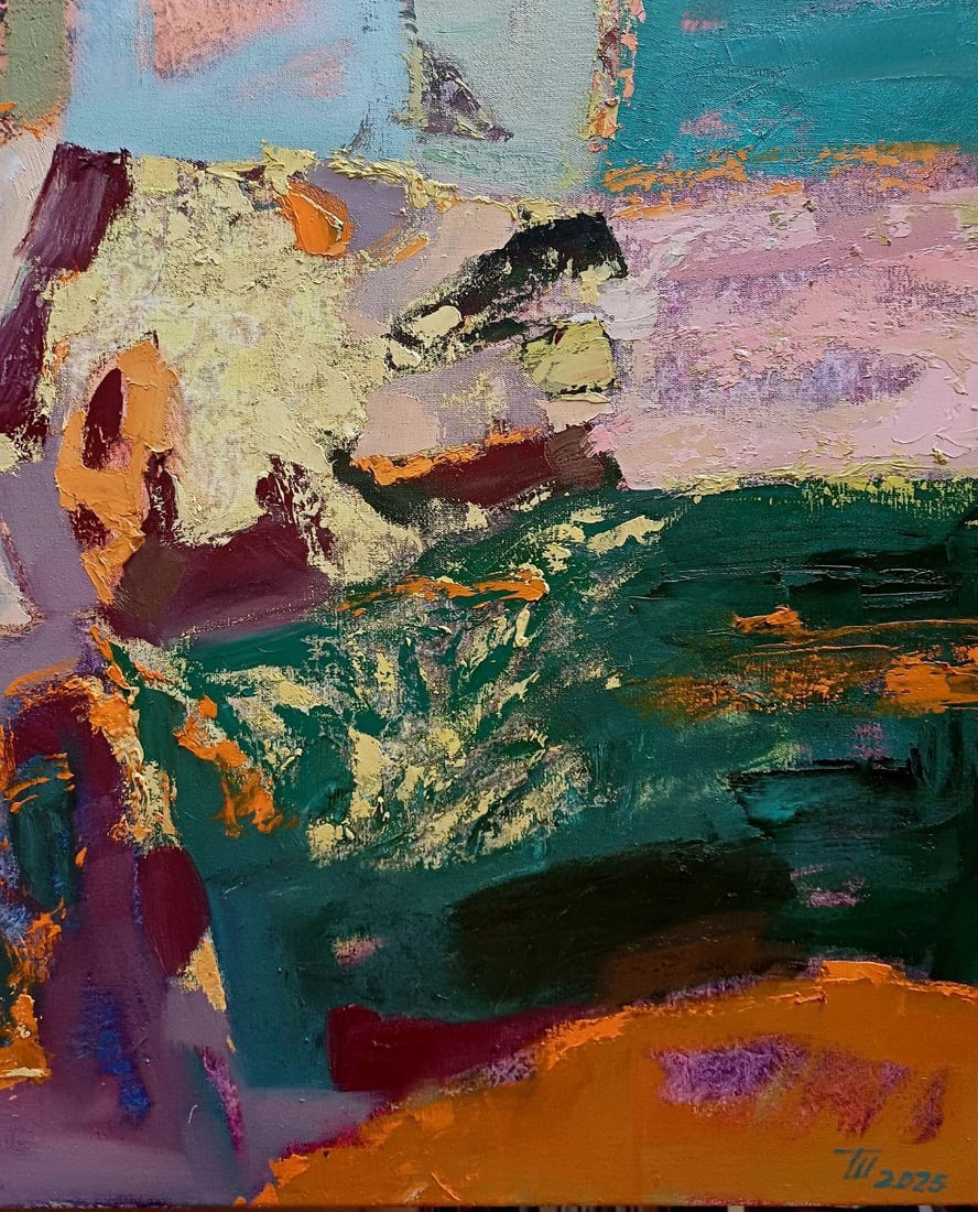 Abstract Oil painting Summer season with a dream of travel Tetyana Shulyak - 6