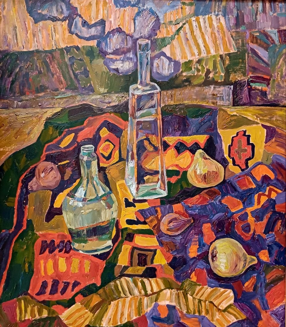 Oil painting Still life Tetyana Shulyak: Title: Oil painting Still life Tetyana Shulyak Description: 54Sl Painter: Tetyana Shulyak Size: 71x62 cm/27.95x24.41 inches Components: oil, canvas Original painting ERA: 2003 Short information: Tetya