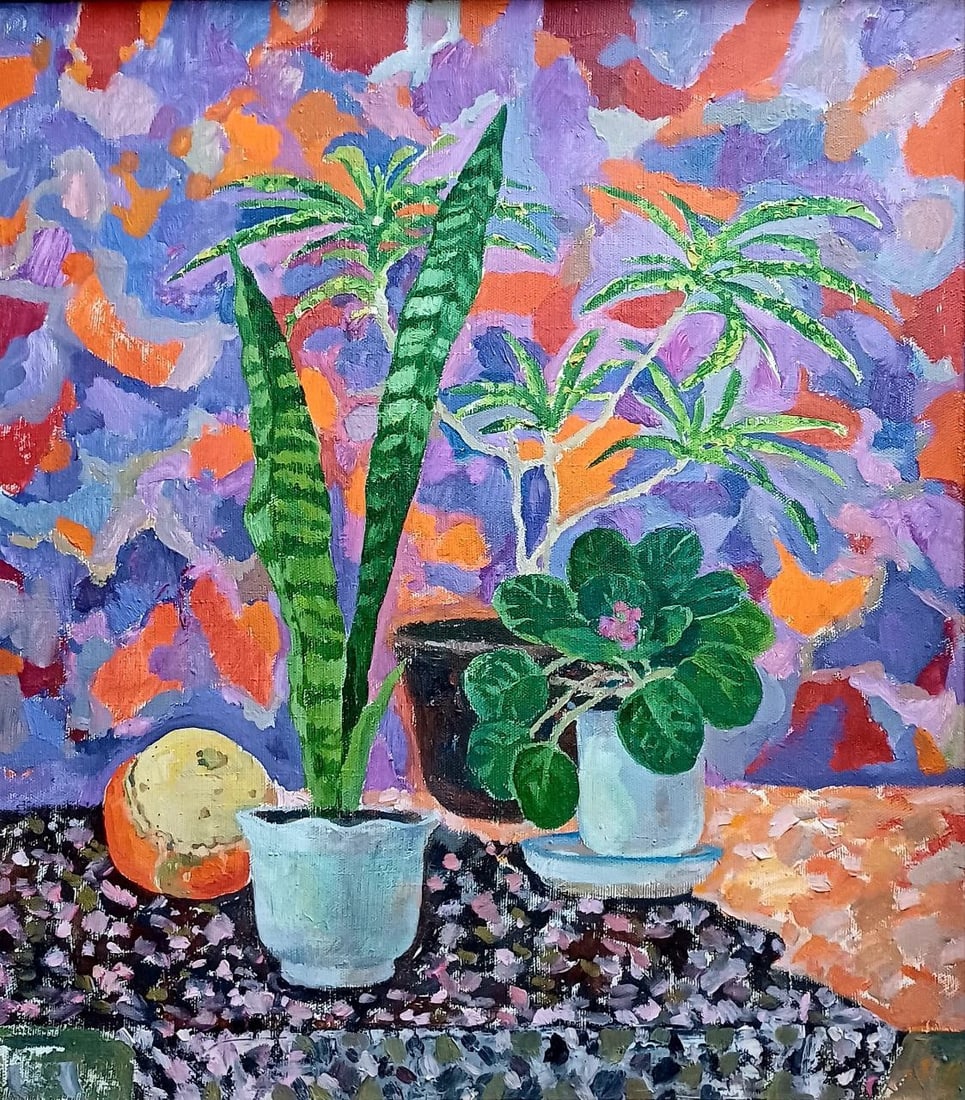 Oil painting Still life Tetyana Shulyak: Title: Oil painting Still life Tetyana Shulyak Description: 57Sl Painter: Tetyana Shulyak Size: 60x59 cm/23.62x23.22 inches Components: oil, canvas Original painting ERA: 1998 Short information: