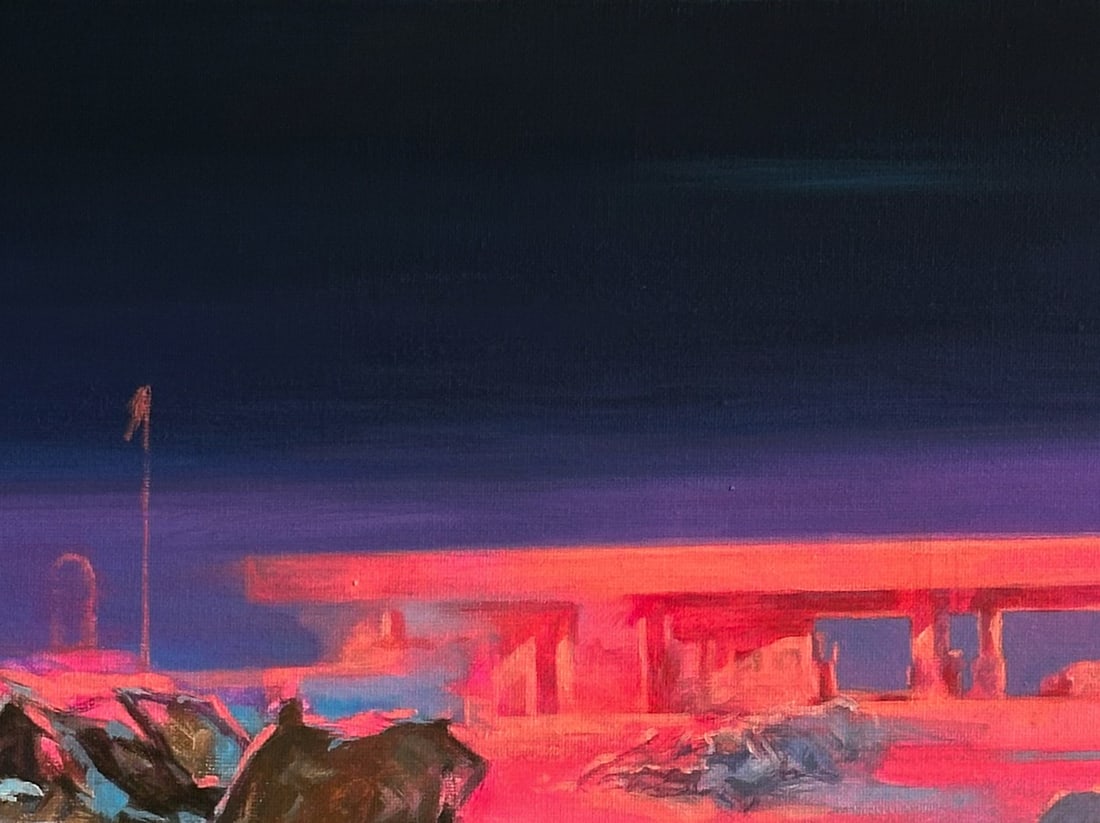 Oil landscape painting Outside Ivan T. - 3