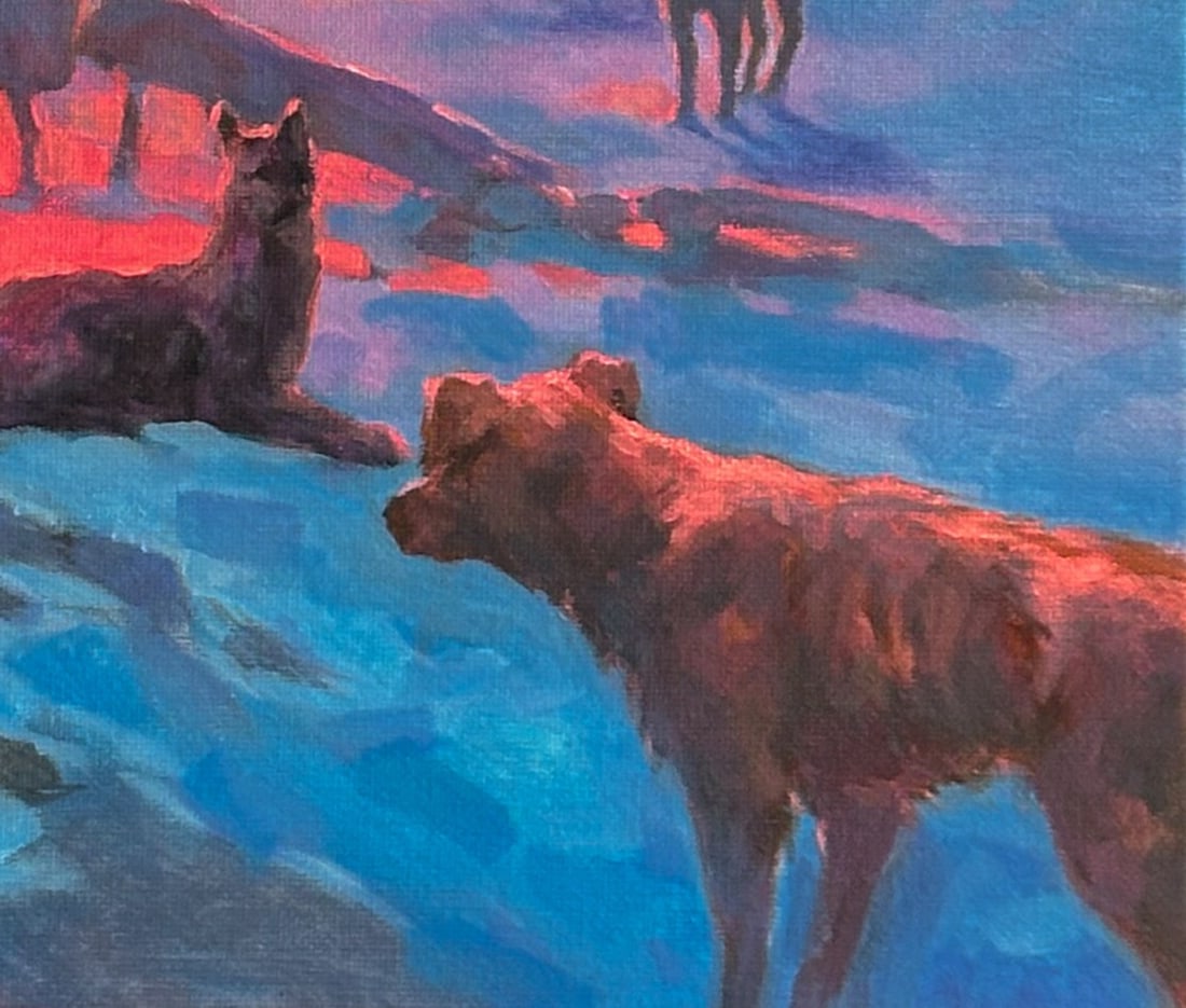 Oil landscape painting Outside Ivan T. - 4