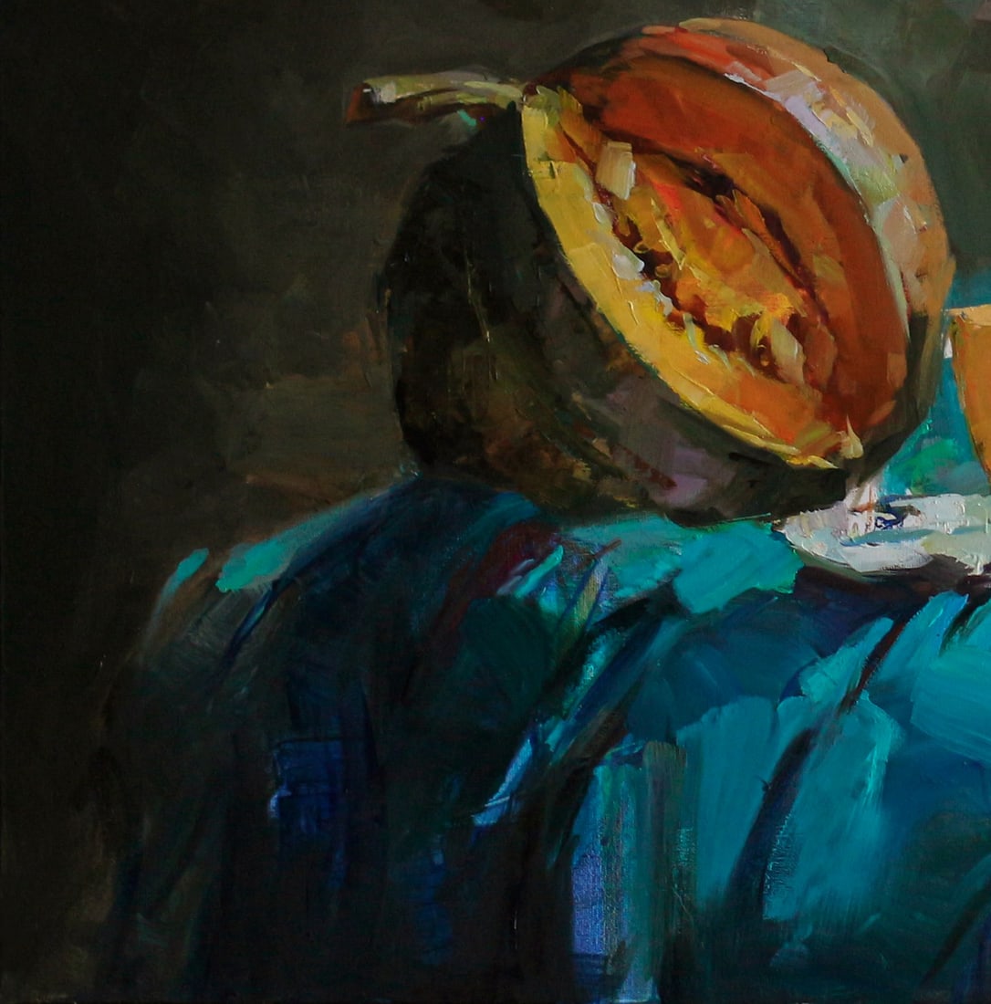 Oil still life painting Pumpkins Ivan T. - 2