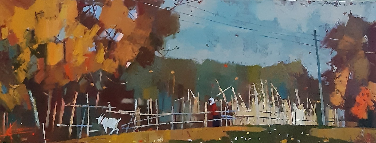 Oil painting Still life autumn motif Oksana Kyrylenko: Title: Oil painting Still life autumn motif Oksana Kyrylenko Description: 07KOR Painter: Oksana Kyrylenko Size: 25x65 cm/10x26 inches Components: oil, canvas Original painting ERA: 2019 Oksana Ivanivn