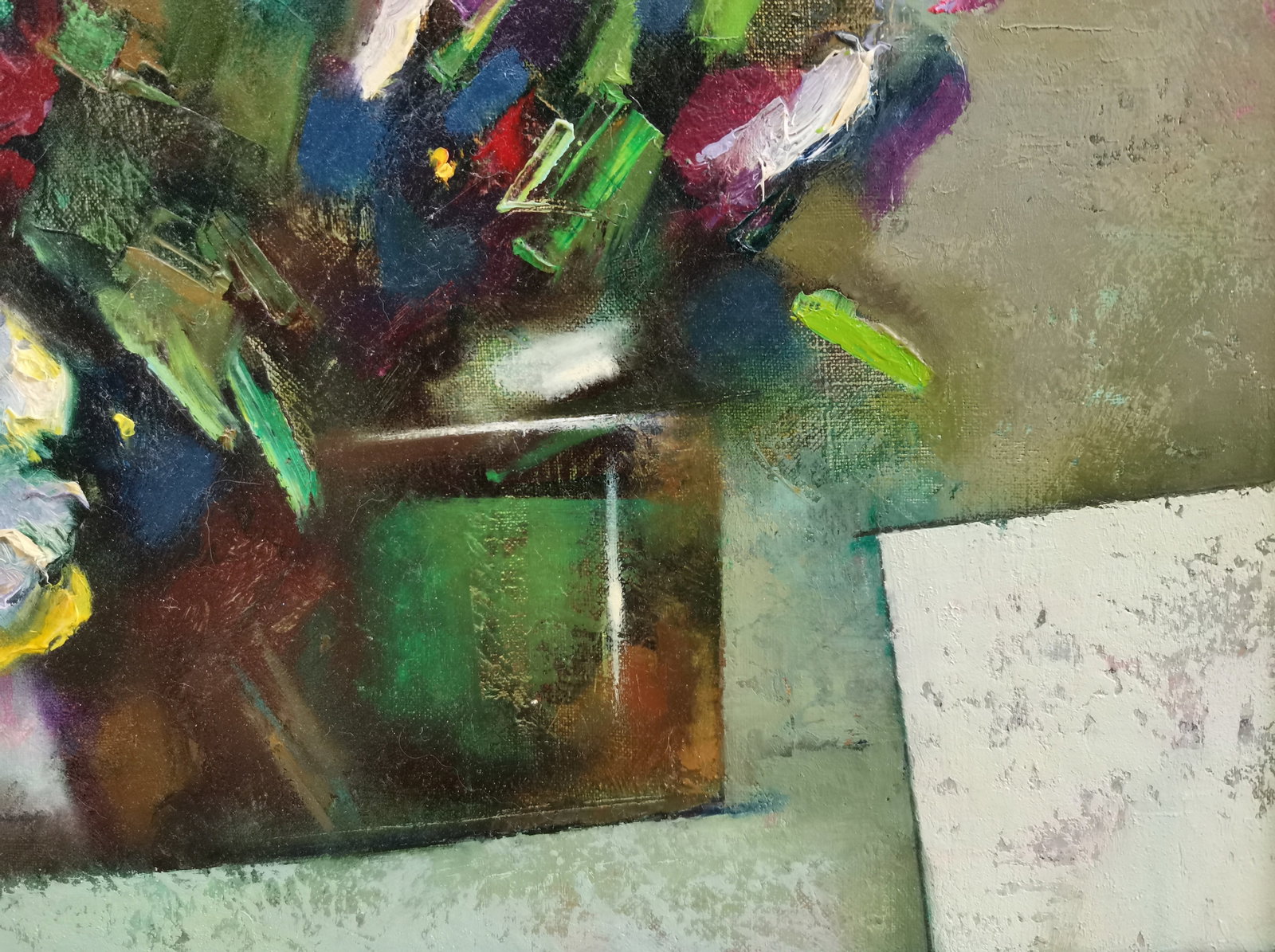 Oil painting Still life Viola tricolor Oksana Kyrylenko - 5