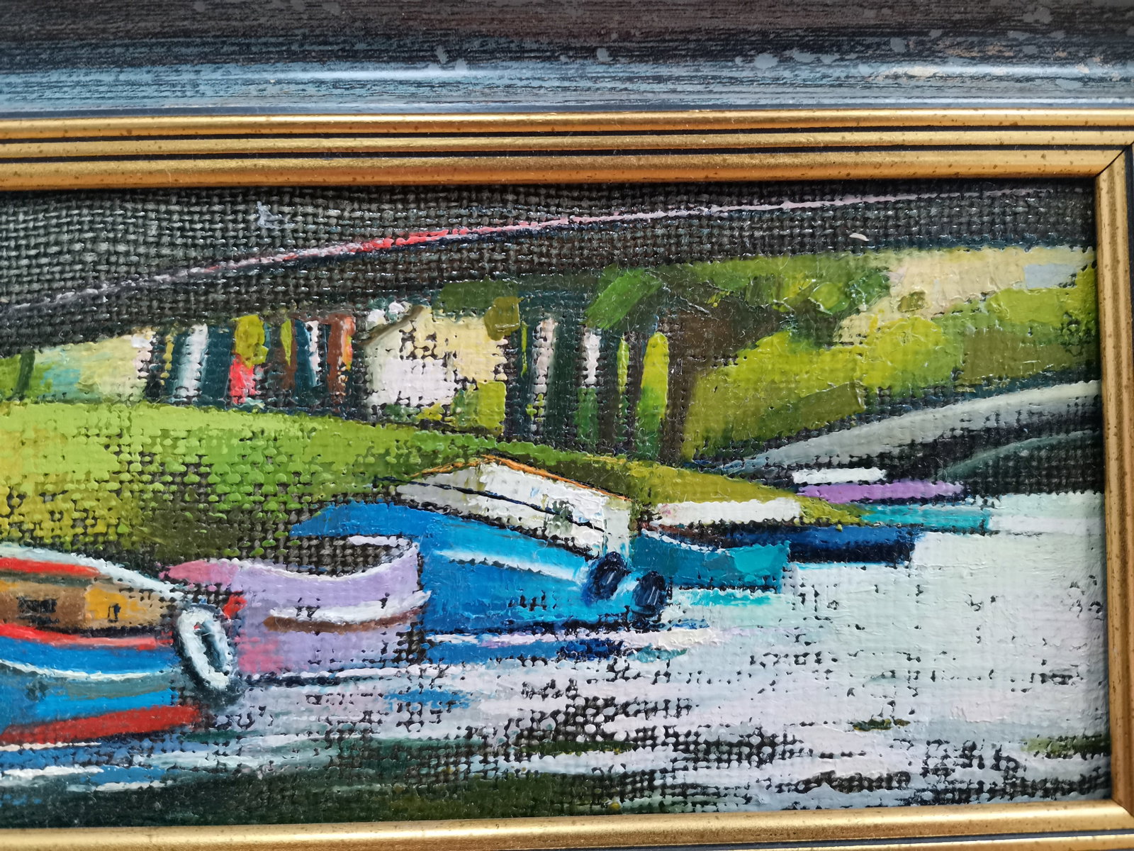 Abstract Oil painting St. Petersburg boats Oksana Kyrylenko - 2