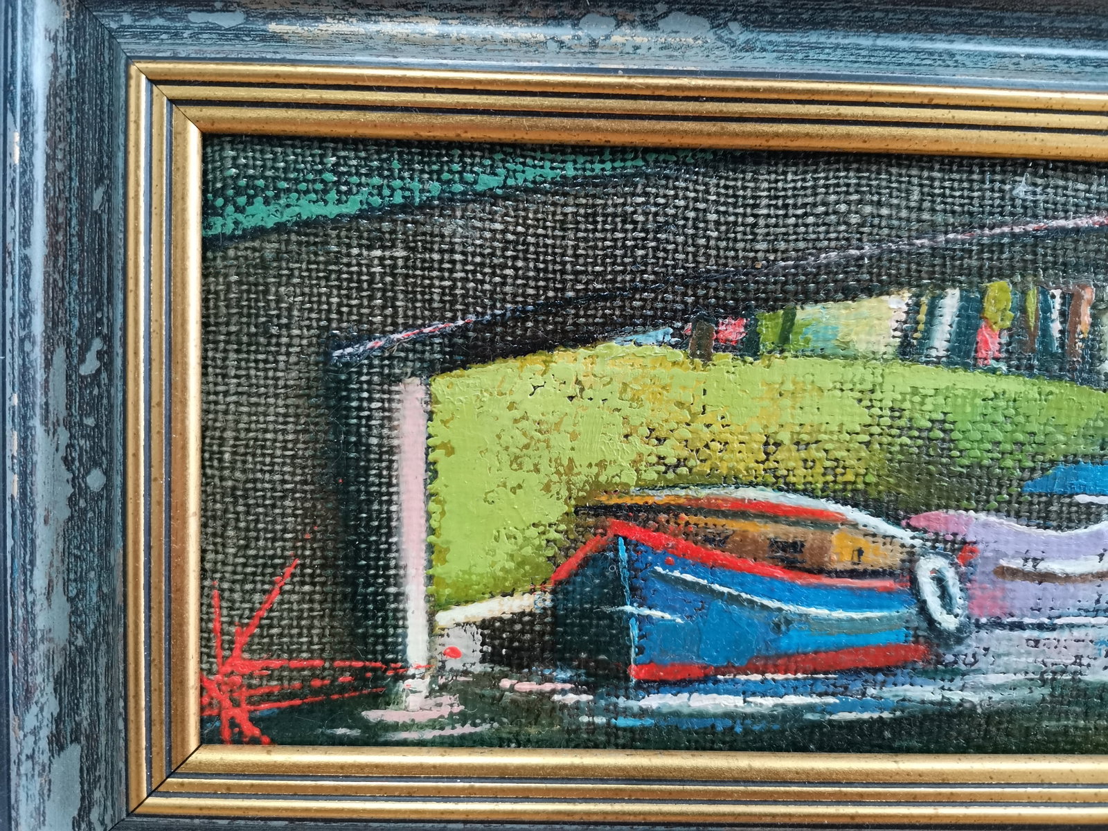 Abstract Oil painting St. Petersburg boats Oksana Kyrylenko - 3
