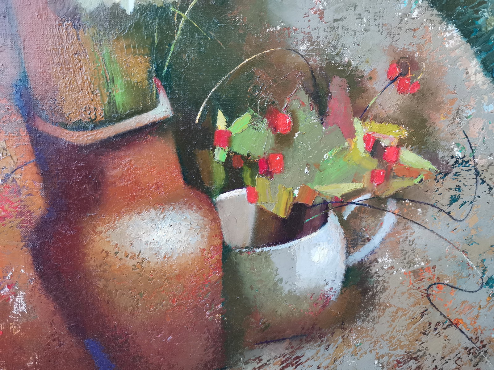Abstract Oil painting Strawberries Oksana Kyrylenko - 5