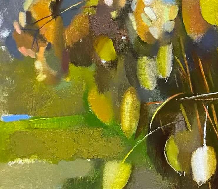 Abstract Oil painting Autumn hydrangea Oksana Kyrylenko - 6