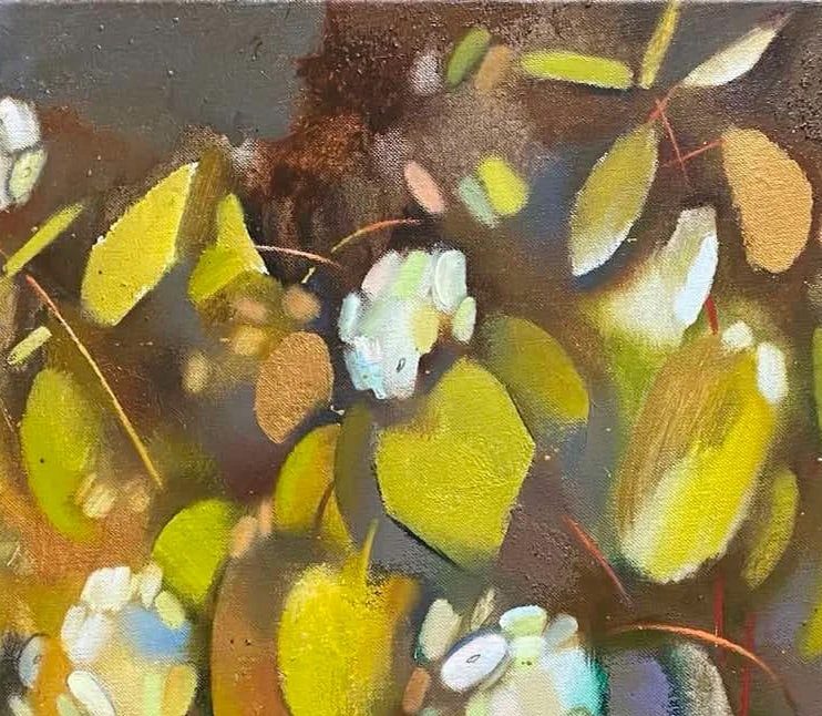 Abstract Oil painting Autumn hydrangea Oksana Kyrylenko - 9