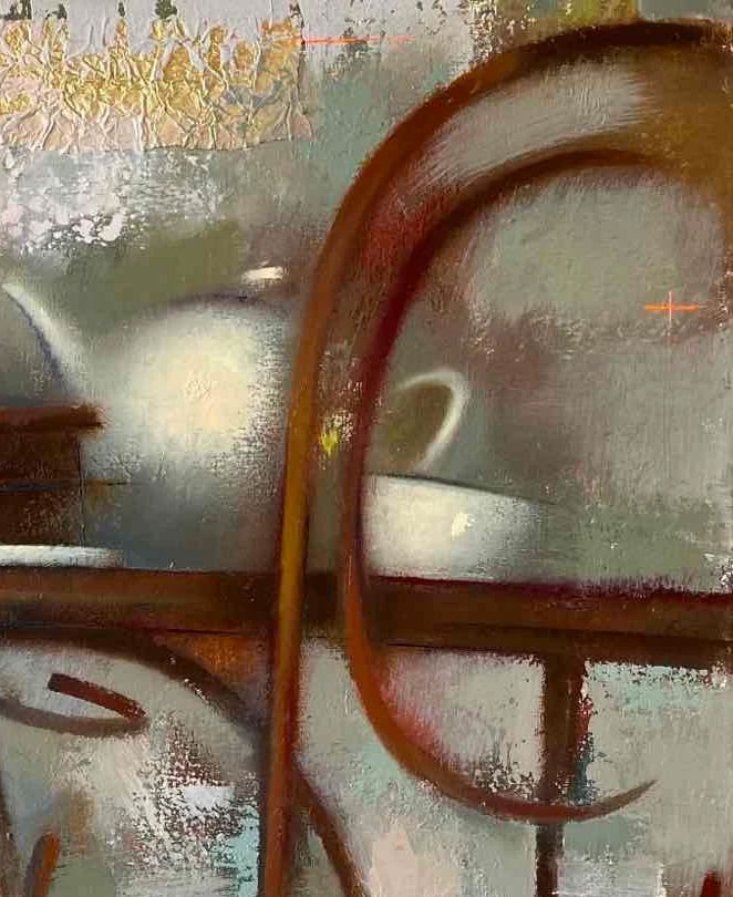 Abstract Oil painting Sacher cake Oksana Kyrylenko - 3