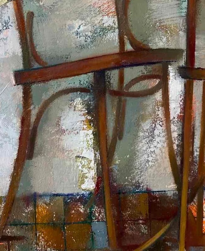 Abstract Oil painting Sacher cake Oksana Kyrylenko - 8