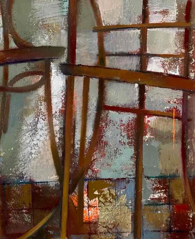 Abstract Oil painting Sacher cake Oksana Kyrylenko - 9