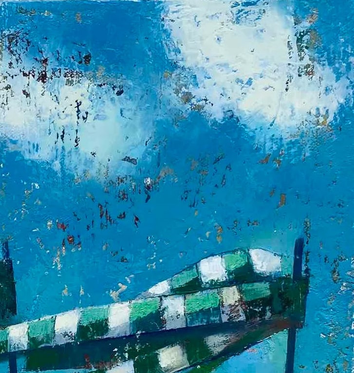 Abstract Oil painting Beach houses Oksana Kyrylenko - 2