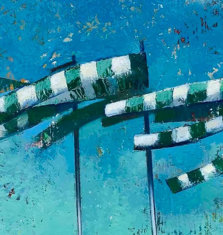 Abstract Oil painting Beach houses Oksana Kyrylenko - 4