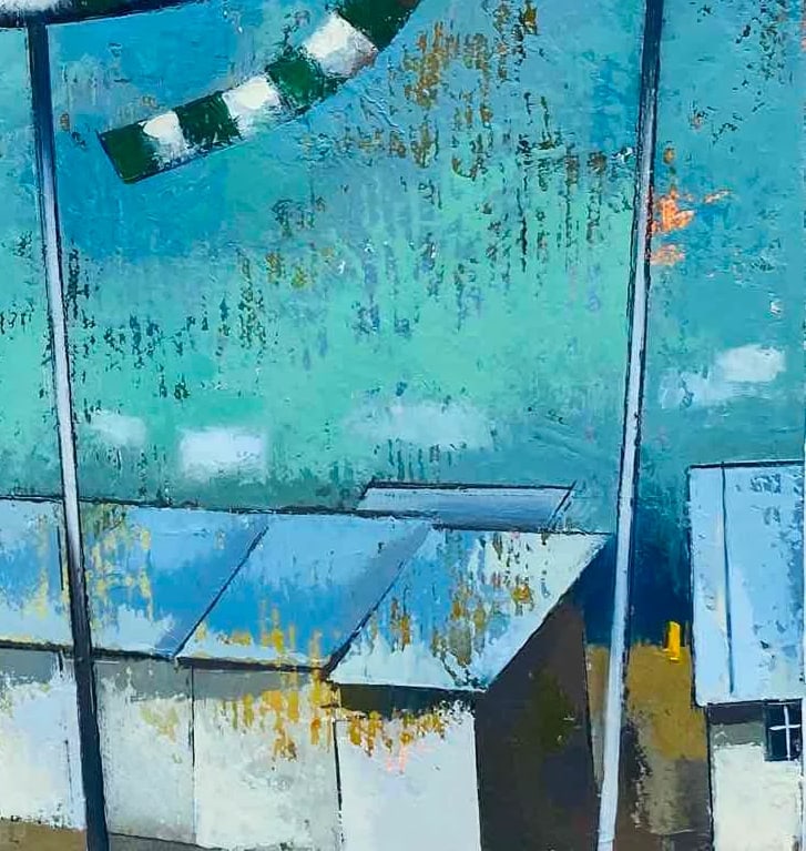Abstract Oil painting Beach houses Oksana Kyrylenko - 8