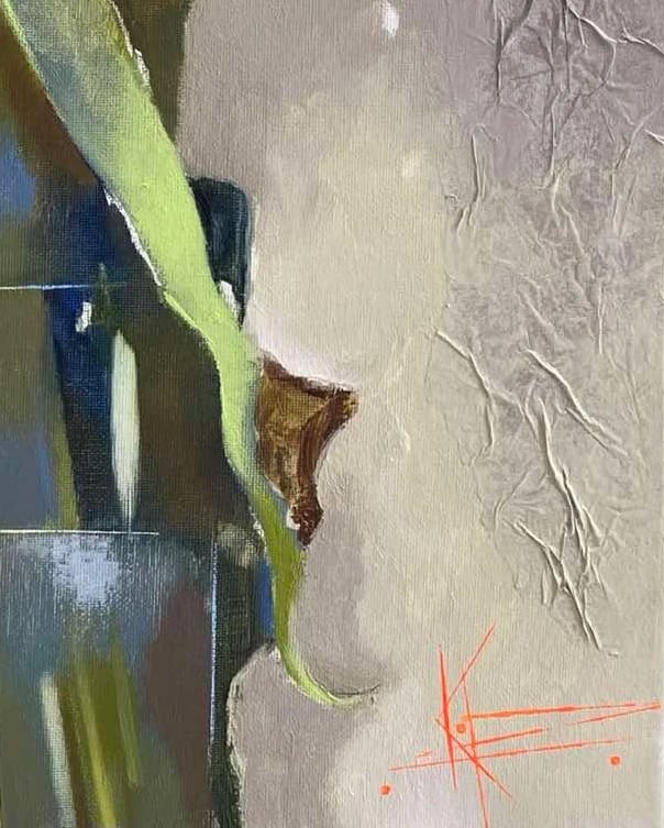 Abstract Oil painting Lemon tulips Oksana Kyrylenko - 8
