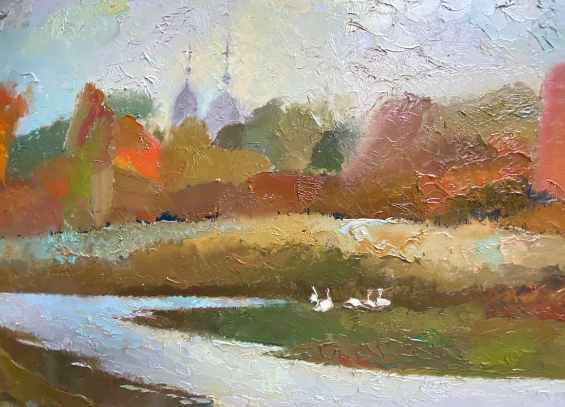 Abstract Oil painting Autumn Oksana Kyrylenko - 3