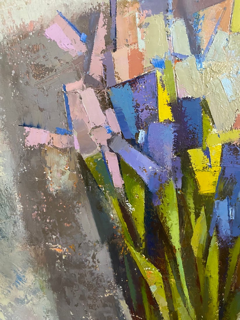 Abstract Oil painting Mini irises Oksana Kyrylenko - 10