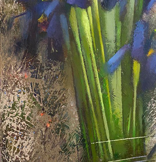 Abstract Oil painting Simple irises Oksana Kyrylenko - 6