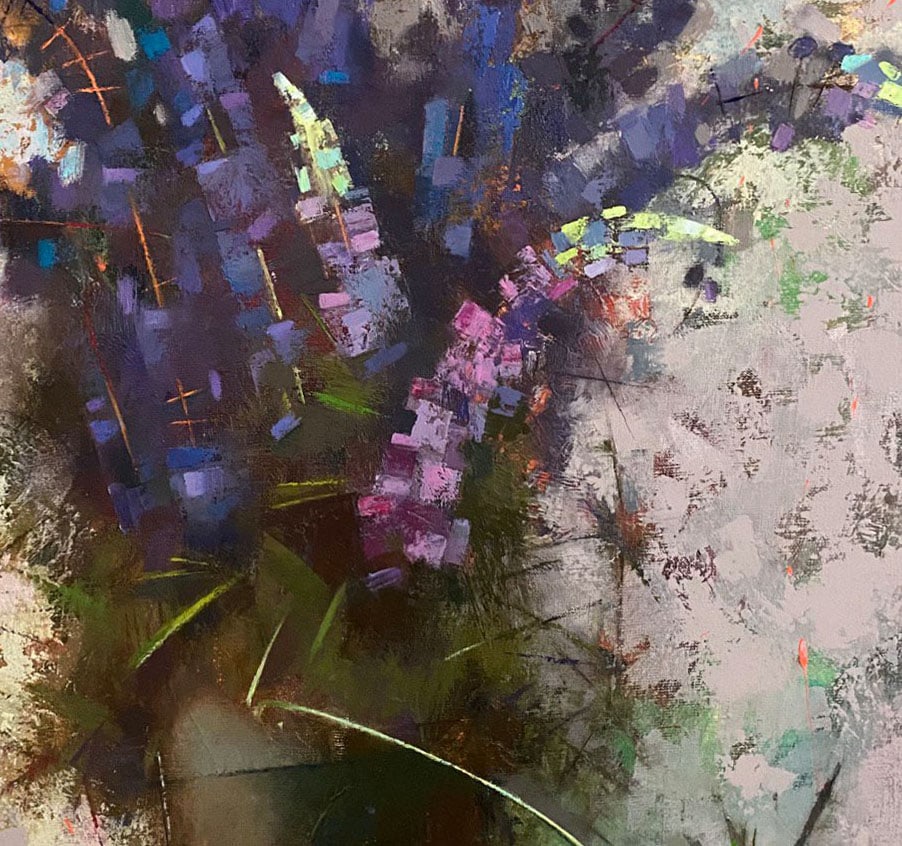 Abstract Oil painting Lupine time Oksana Kyrylenko - 6