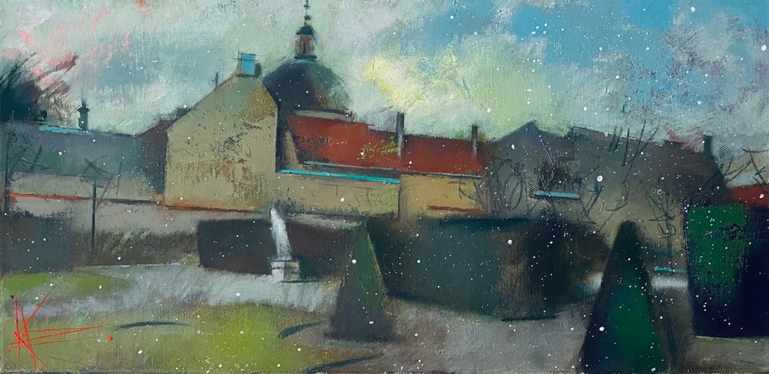 Abstract Oil painting In Belvedere Park Oksana Kyrylenko - 2