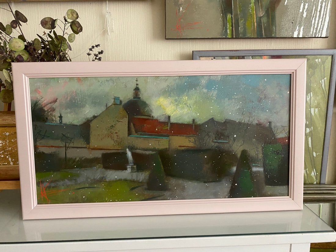 Abstract Oil painting In Belvedere Park Oksana Kyrylenko - 3