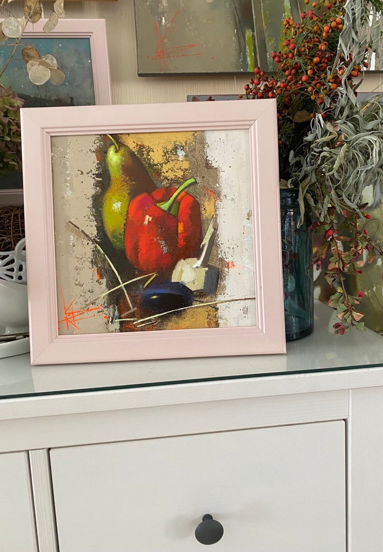 Abstract Oil painting With red pepper Oksana Kyrylenko - 5