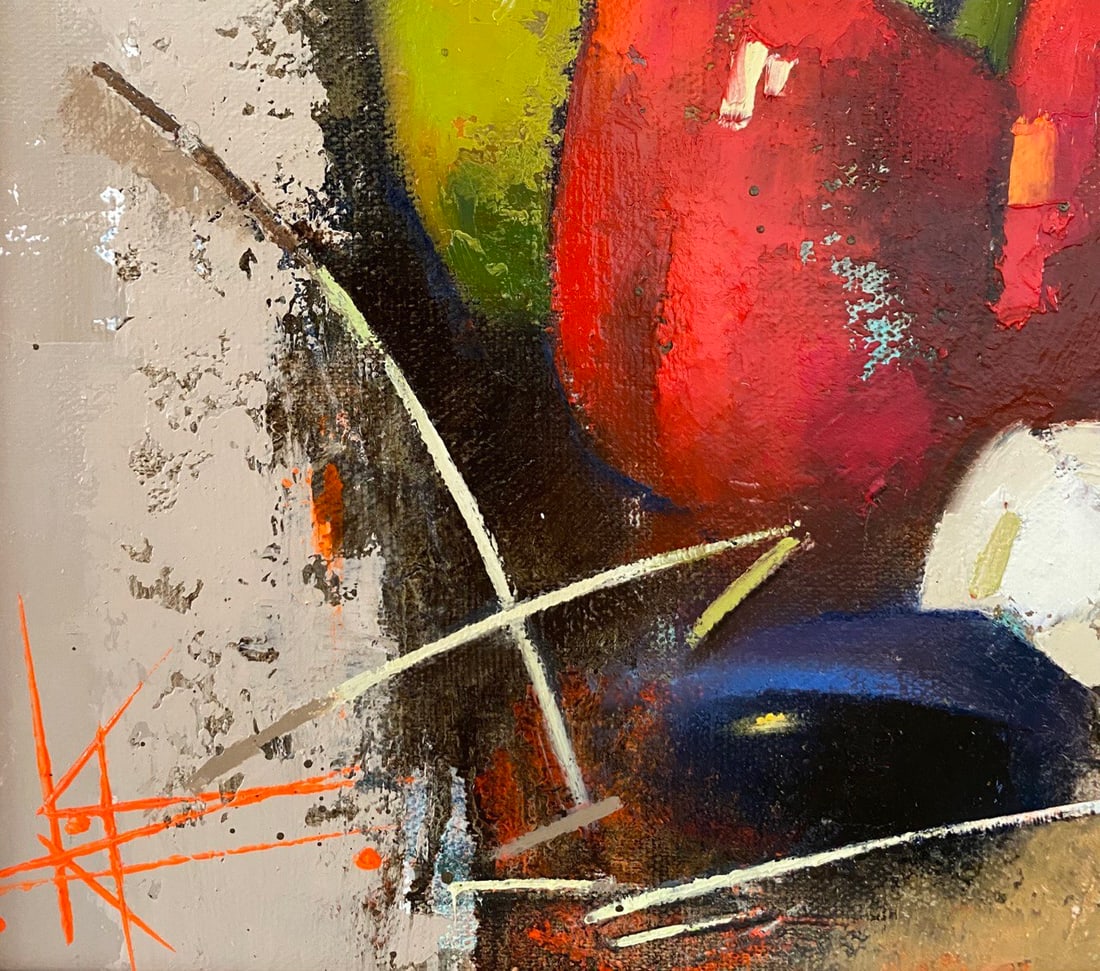 Abstract Oil painting With red pepper Oksana Kyrylenko - 6