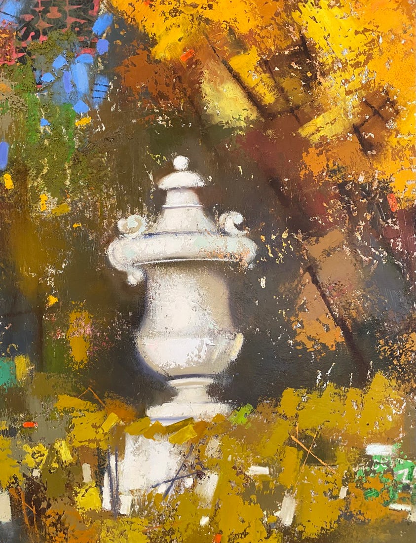 Abstract Oil painting Autumn in Belvedere Park Oksana Kyrylenko - 3