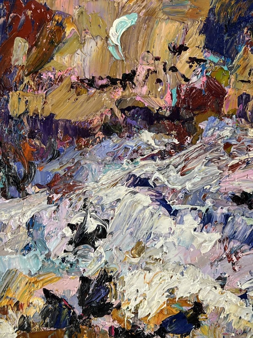 Oil painting Winter Night Silence Oksana Ivanyuk - 4