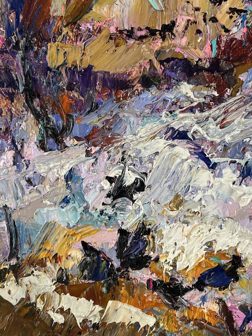 Oil painting Winter Night Silence Oksana Ivanyuk - 5