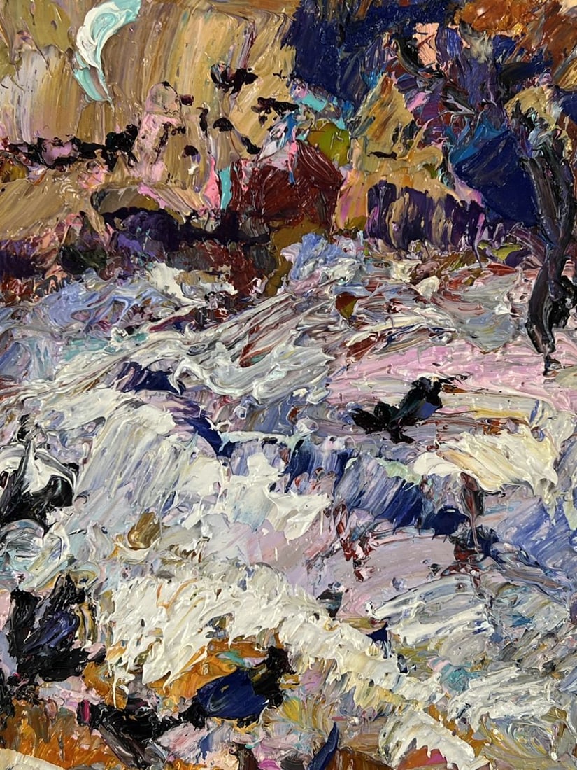 Oil painting Winter Night Silence Oksana Ivanyuk - 6
