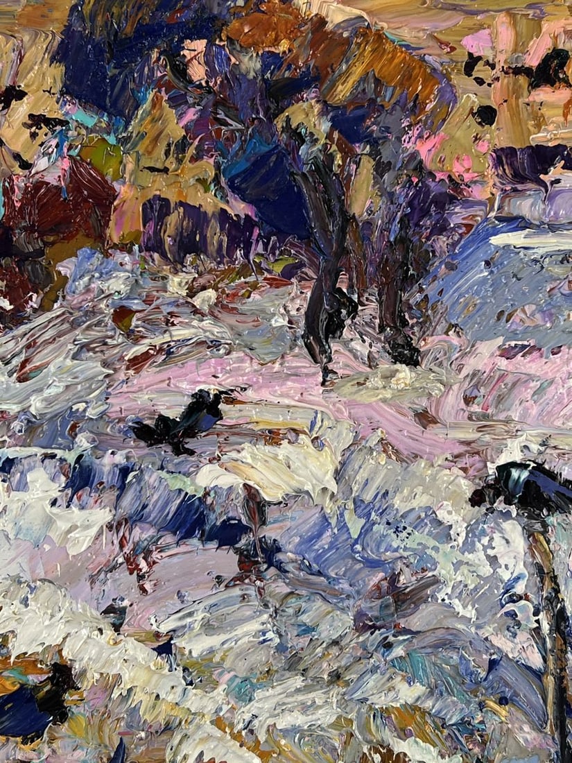 Oil painting Winter Night Silence Oksana Ivanyuk - 8
