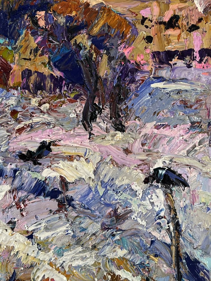 Oil painting Winter Night Silence Oksana Ivanyuk - 9