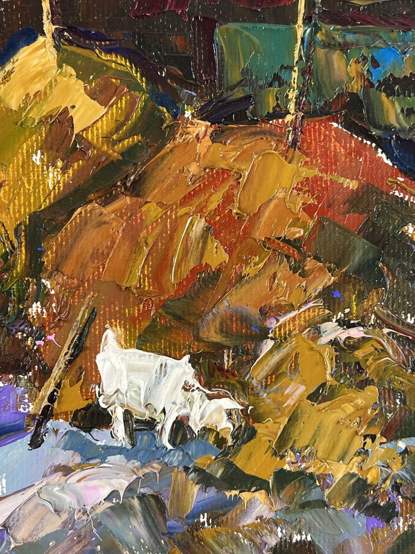 Oil painting It's getting dark in the village Oleksiy Ivanyuk - 10