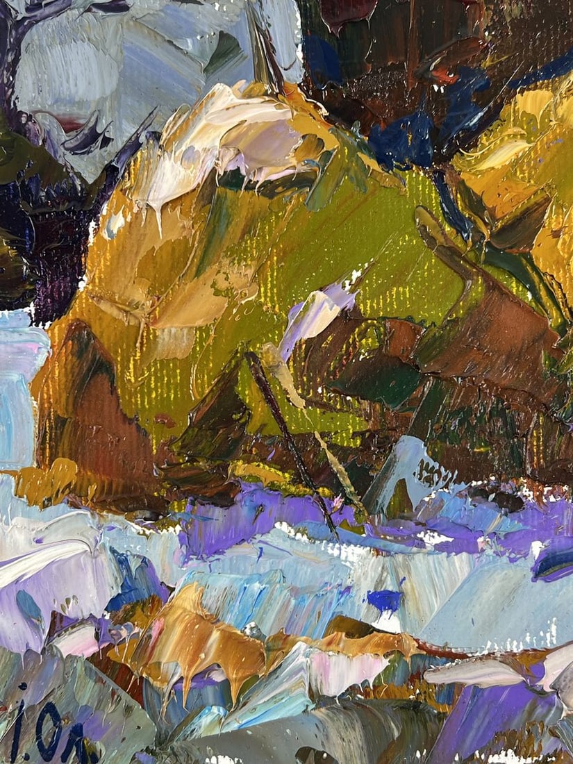 Oil painting It's getting dark in the village Oleksiy Ivanyuk - 5
