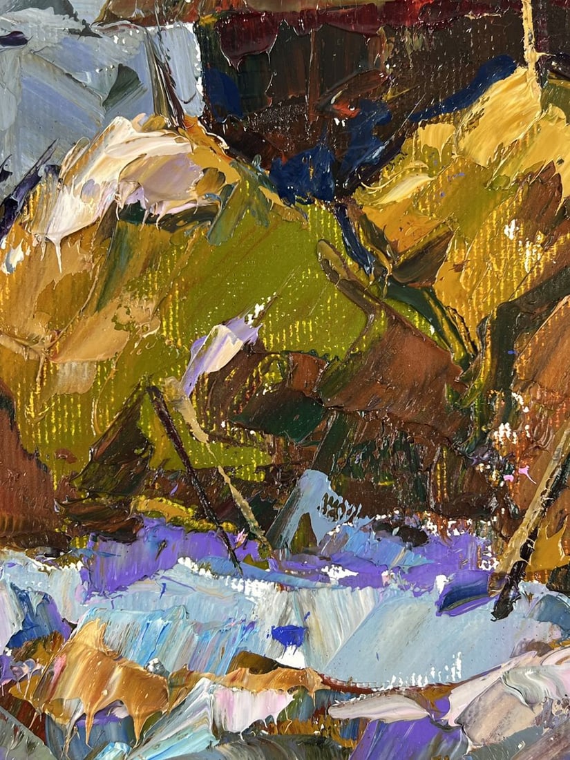 Oil painting It's getting dark in the village Oleksiy Ivanyuk - 6