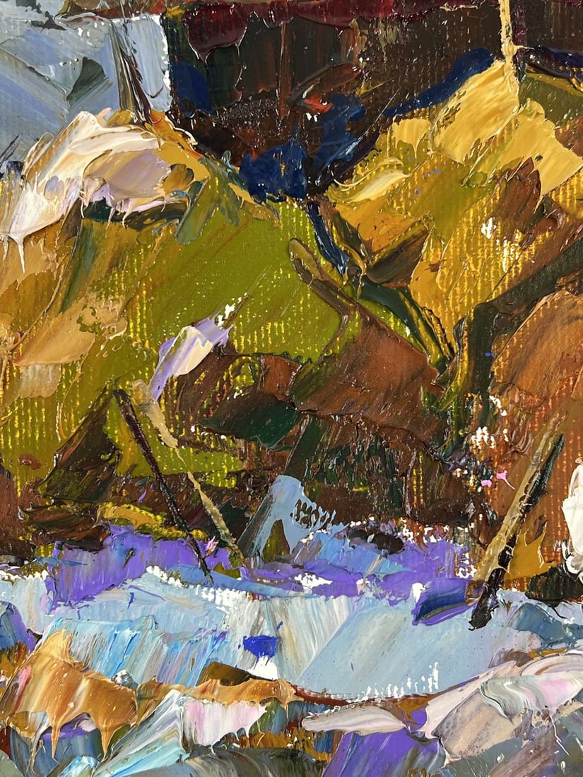 Oil painting It's getting dark in the village Oleksiy Ivanyuk - 7
