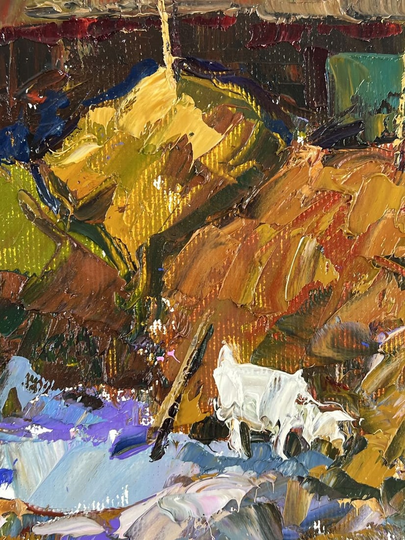 Oil painting It's getting dark in the village Oleksiy Ivanyuk - 9