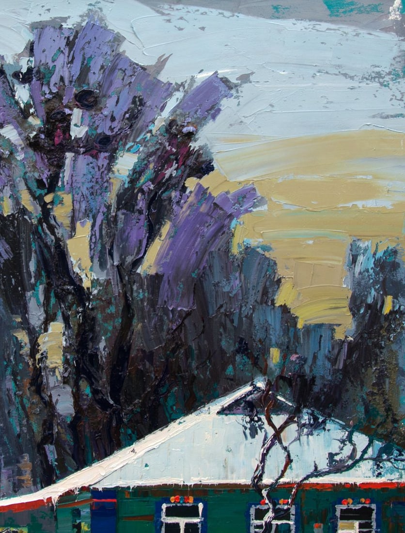 Oil painting Snow covered gates Natalia Korf-Ivaniuk - 3