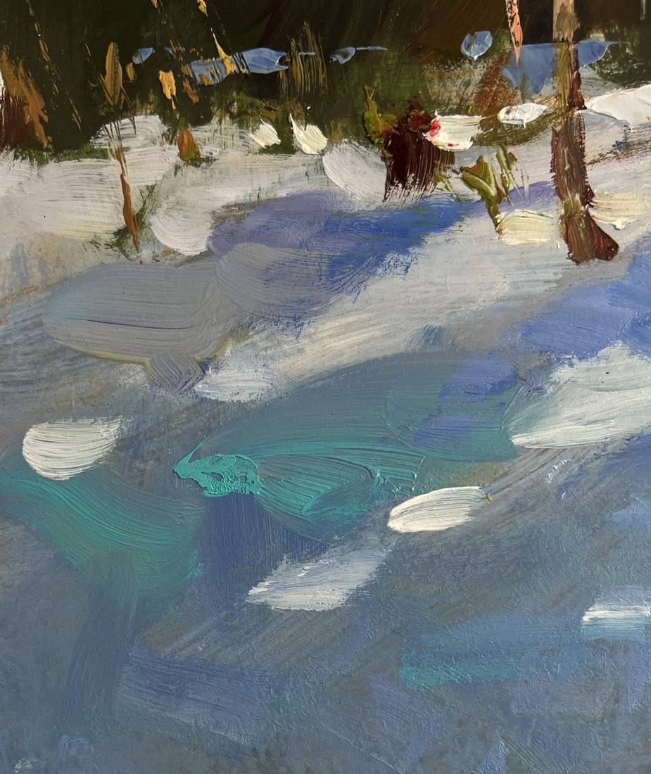 Oil painting Sunny winter forest Yuriy Suprunchuk - 7