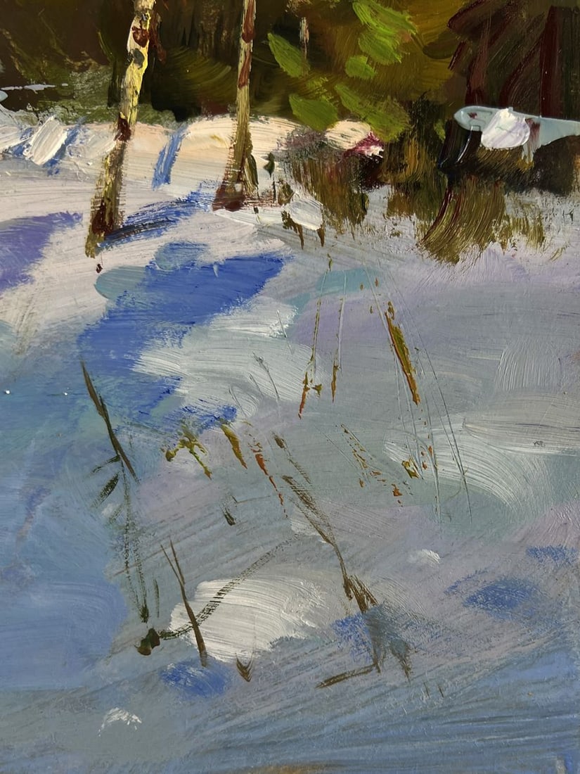 Oil painting Sunny winter forest Yuriy Suprunchuk - 8